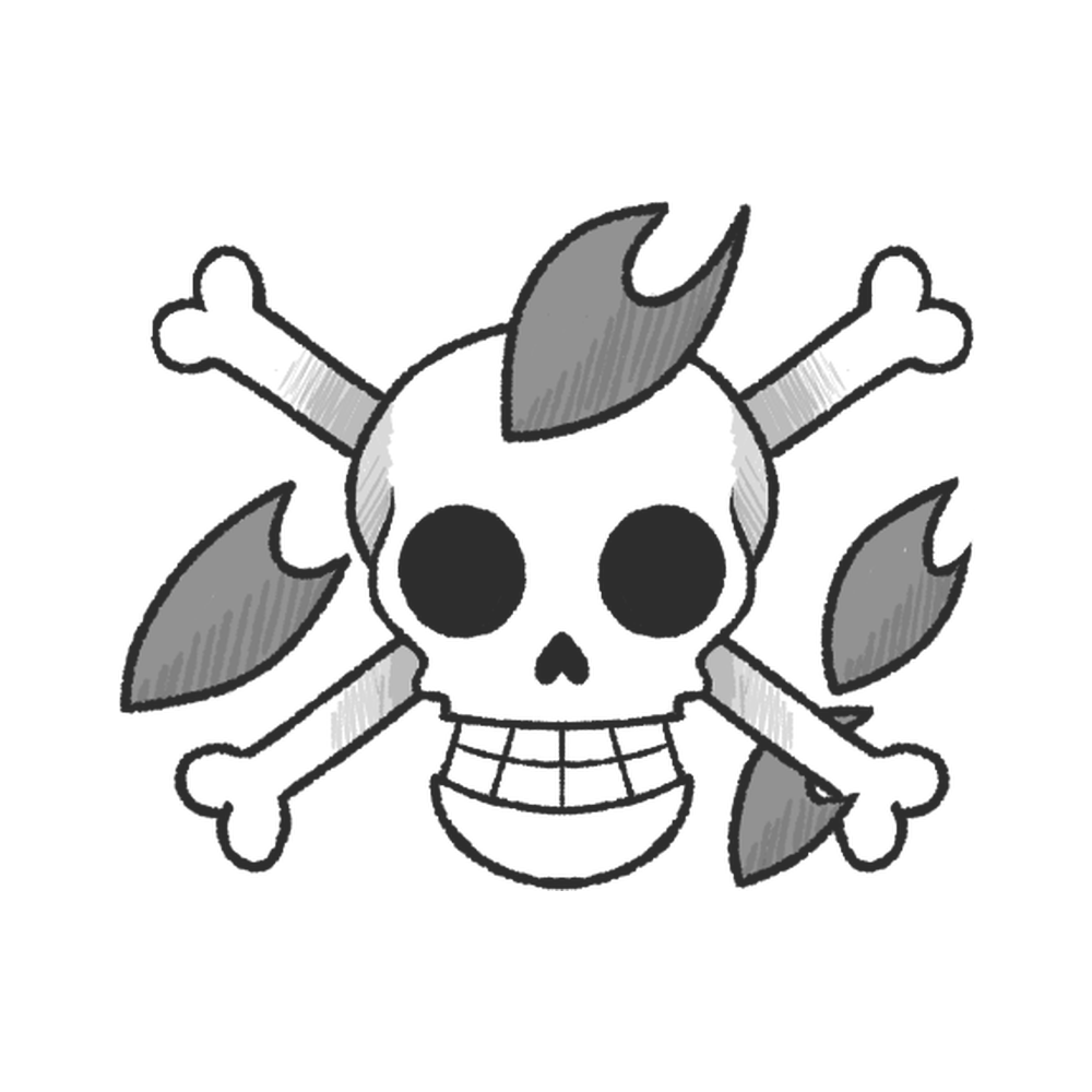Tatuagem Geek fine line JOLLY_ROGER_HILULUK
